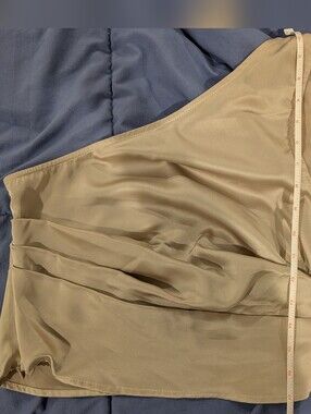 Golden One Shoulder Top W/ Zipper